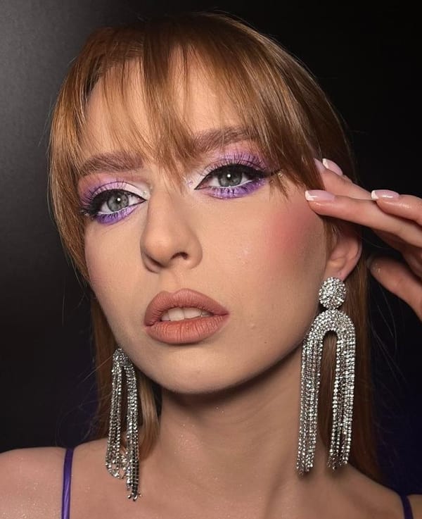 Light Lavender Makeup for Blue Eyes