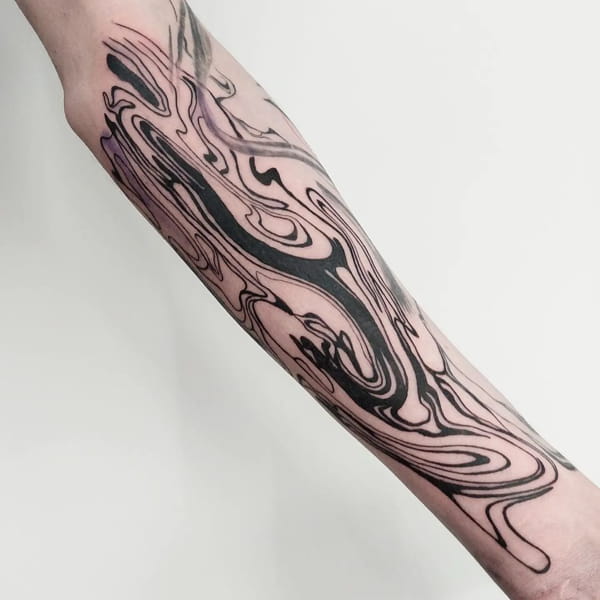 Abstract Tattoo on the Forearm